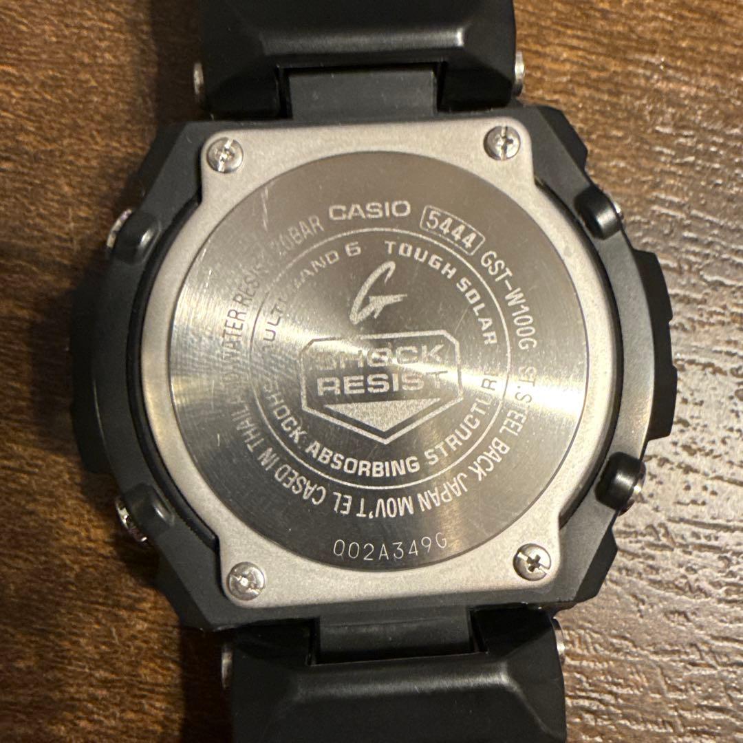 Casio G-Shock GST-W100G Radio Wave Solar Watch Black
