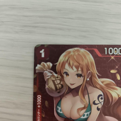 One Piece Wano Character Card featuring Nami from Straw Hat Pirates, model ST01-007, Japanese promo card