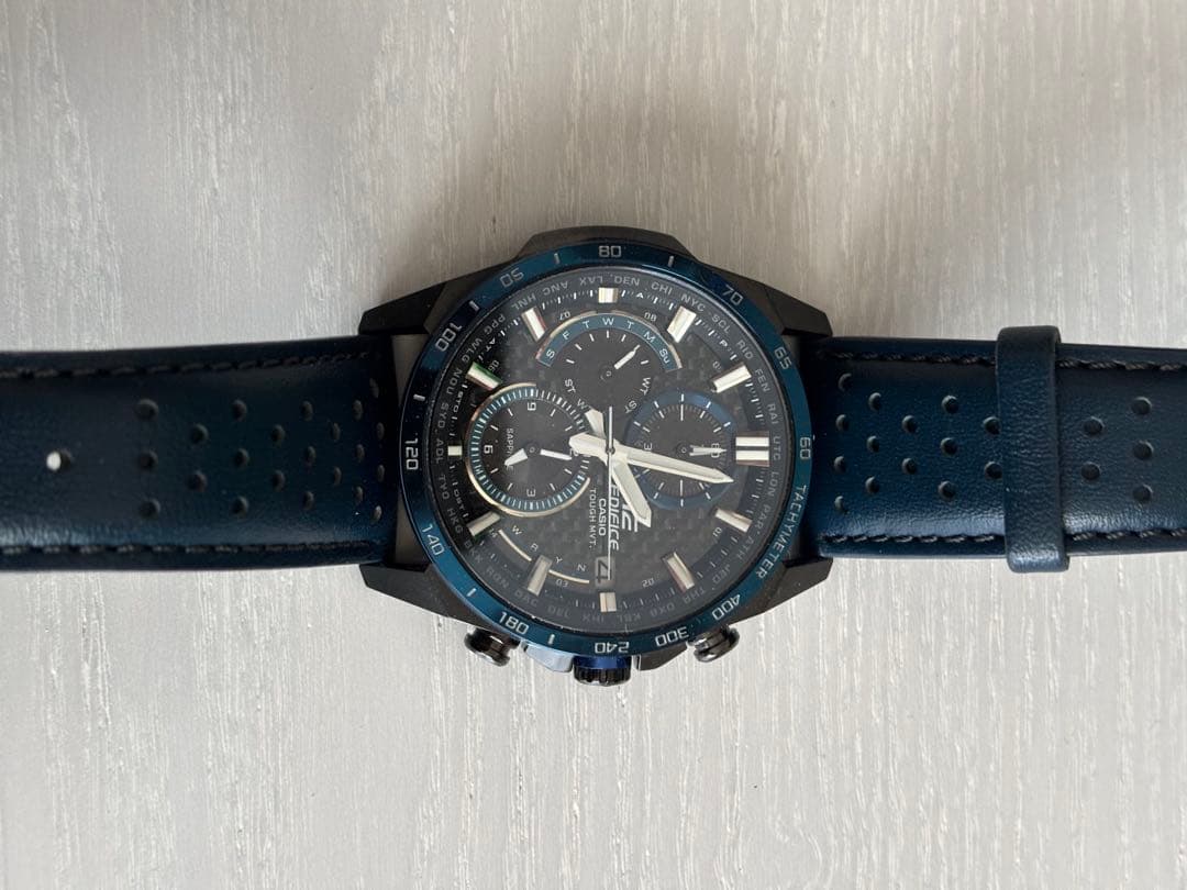 Casio EQW-A2000CL-2AJF Series Chronograph Radio Wave Solar Watch Leather Band