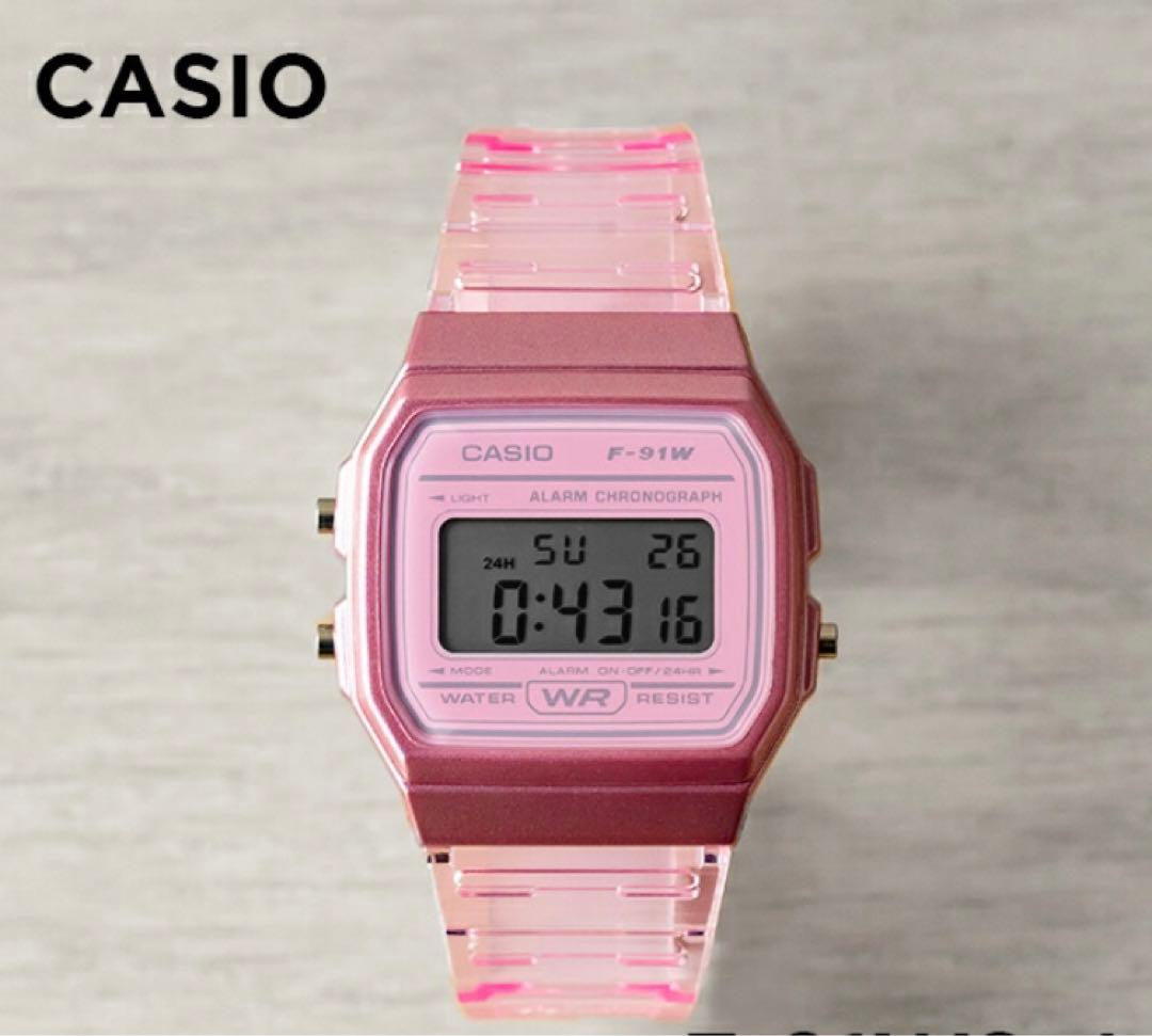 Casio CheapoCasio Pink Clear Skeleton Digital Watch — Japan Import