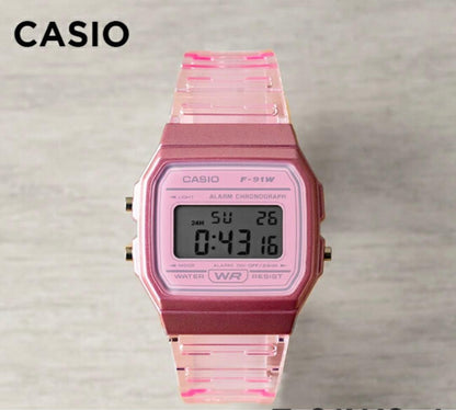 Casio CheapoCasio Pink Clear Skeleton Digital Watch — Japan Import