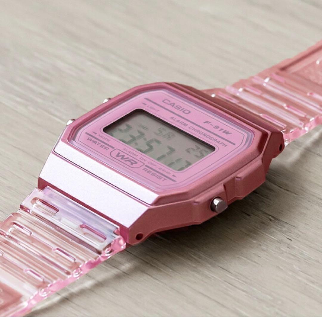 Casio CheapoCasio Pink Clear Skeleton Digital Watch — Japan Import