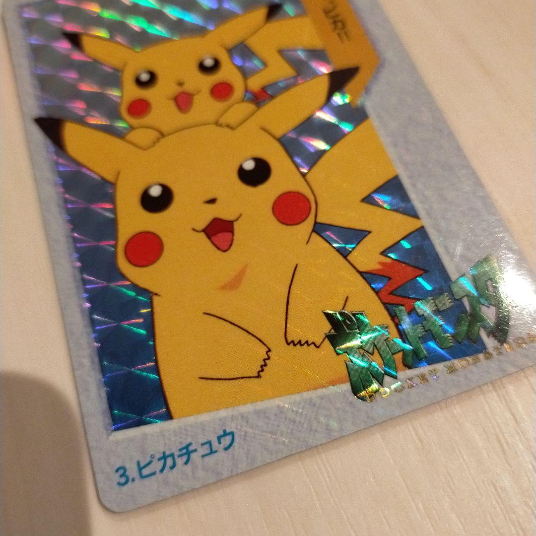 Bandai Pokémon Carddas Pikachu collectible card from Japan, over 25 years old, used condition