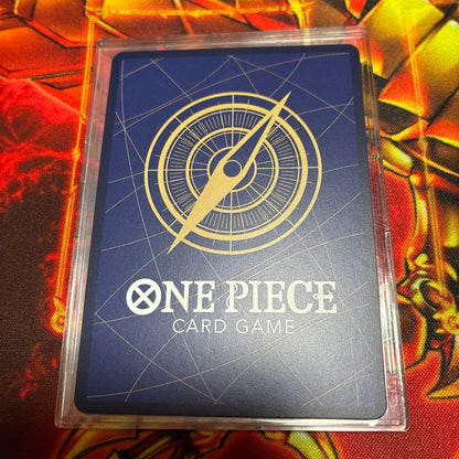 One Piece Nami EB03-053 parallel SR yellow trading card from Japanese anime series