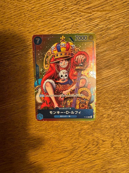 One Piece Monkey D. Luffy Jump Card P-043 Parallel Promo Weekly Shonen Jump Blue Japan Import