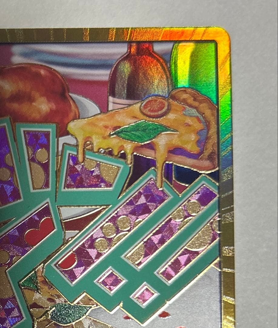 One Piece Don Card Gold Don Jewelry featuring Bonnie Pizza with included sleeves and loader for storage
