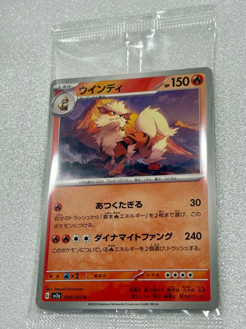 Pokemon Card Game Windie Figure Collection with display frame and unopened card in protective packaging