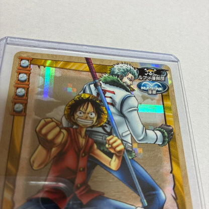 Bandai One Piece Hyper Battle Luffy & Smoker hologram card model JG-102 from 2003 Japan import
