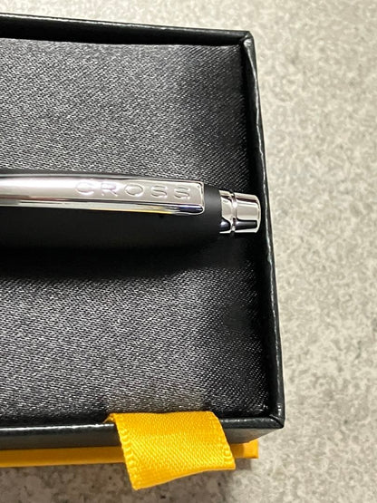 Cross Pen Matte Black Silver Ballpoint Pen with Box Japan Import