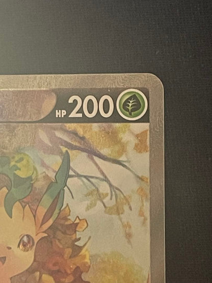 Sony Eevee Heroes Leafeon V Full Art SR Card from Sword & Shield S6a set showing front artwork