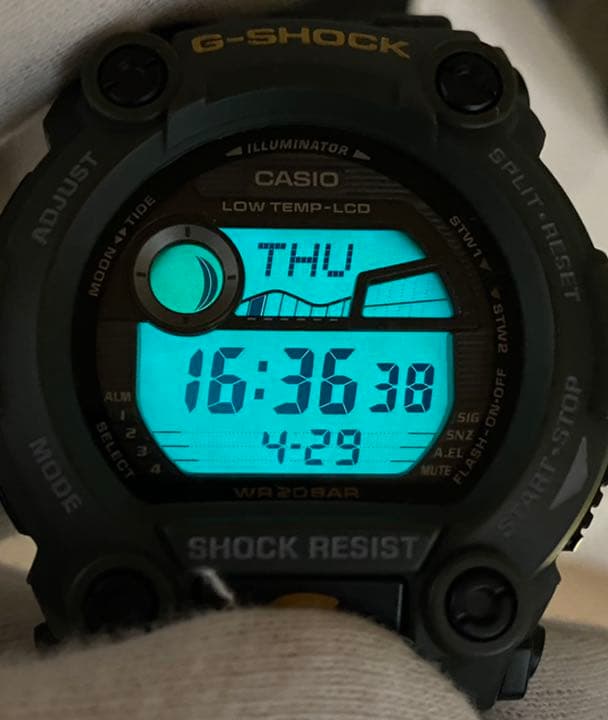 Casio G-Shock G-7900 Military Green Army Green 12/24H Tide Graph Unisex Watch with Box — Japan Import
