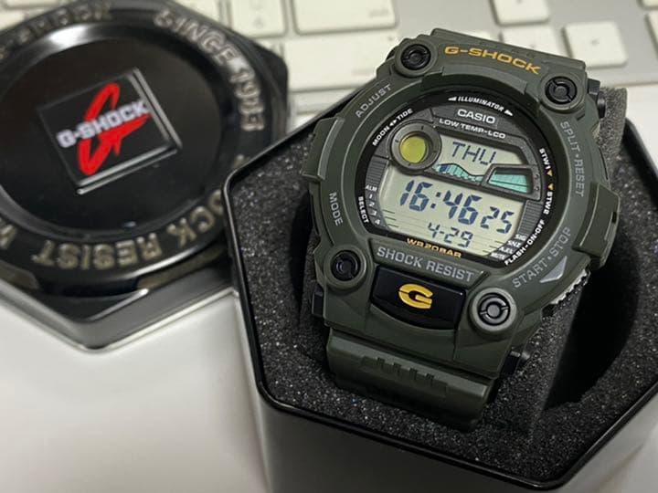 Casio G-Shock G-7900 Military Green Army Green 12/24H Tide Graph Unisex Watch with Box — Japan Import