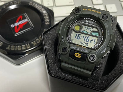 Casio G-Shock G-7900 Military Green Army Green 12/24H Tide Graph Unisex Watch with Box — Japan Import