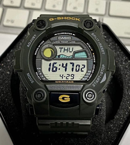 Casio G-Shock G-7900 Military Green Army Green 12/24H Tide Graph Unisex Watch with Box — Japan Import