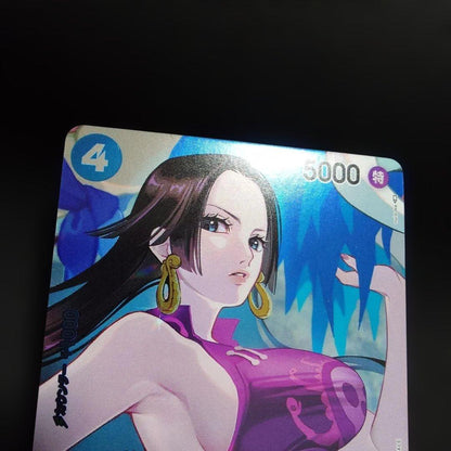 Purple Boa Hancock OP02-059 Parallel Promo character card with purple attribute and power 5000