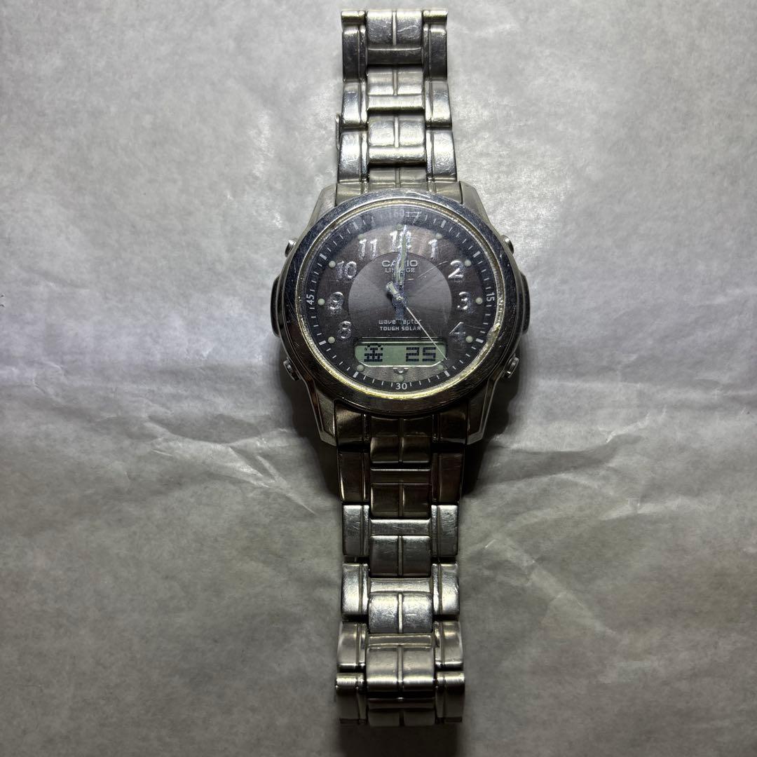 Casio Lineage LCW-100 Tough Solar Radio Wave Watch with Digital and Analog Display
