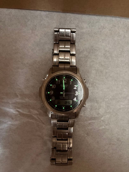 Casio Lineage LCW-100 Tough Solar Radio Wave Watch with Digital and Analog Display