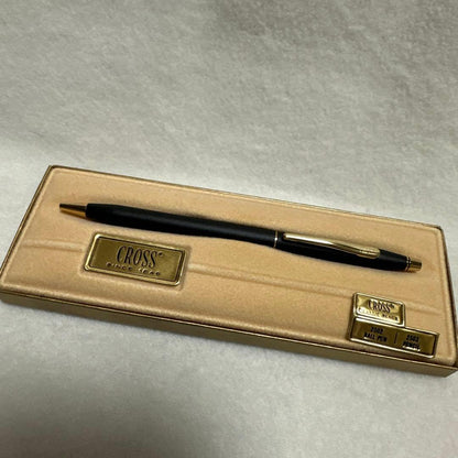 Cross USA Black Ballpoint Pen with Gold Clip - Made in USA, Case Included — Japan Import