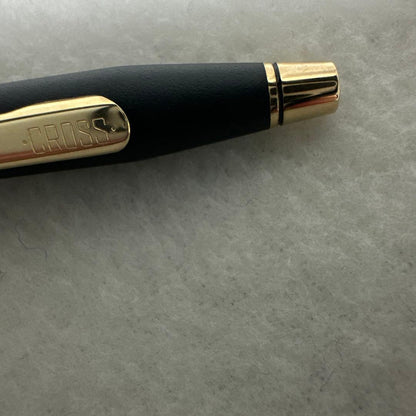 Cross USA Black Ballpoint Pen with Gold Clip - Made in USA, Case Included — Japan Import