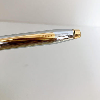 Cross Medalist Ballpoint Pen Silver and Gold Body Japan Import
