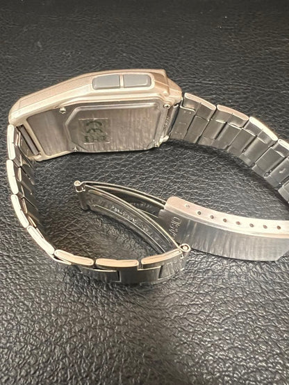 Casio Data Bank Digital Watch With Calculator Function Silver Stainless Steel Band — Japan Import