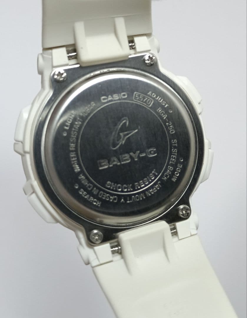 Casio Baby-G BGA-250 White Blue Ladies Case Included
