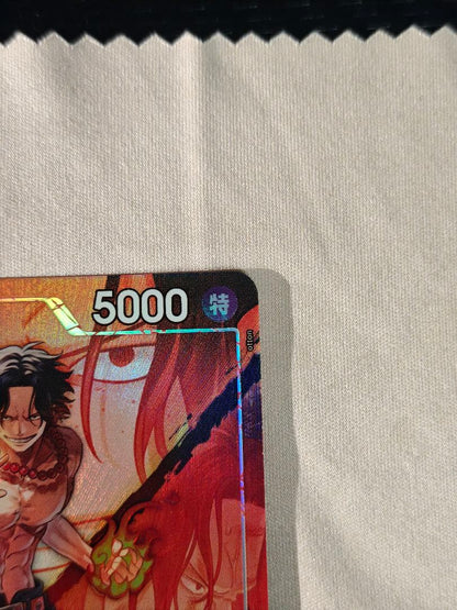 One Piece Card Game OP-16-001 Portgas D. Ace Parallel Leader Card from OP-16 series