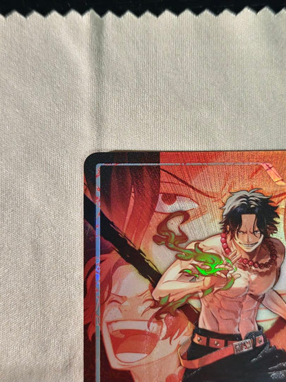 One Piece Card Game OP-16-001 Portgas D. Ace Parallel Leader Card from OP-16 series