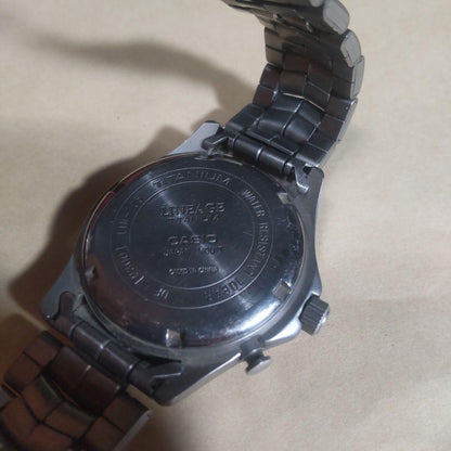 Casio Lineage Illuminator Model LIN-105 Quartz Watch with Date and White Dial — Japan Import
