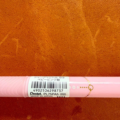 Pentel PL75PA5 fine point mechanical pencil in baby pink color with 0.5mm lead size