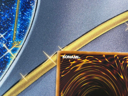 Bandai Blue-Eyes White Dragon Stamp Prism Japanese trading card with slight dent on upper back