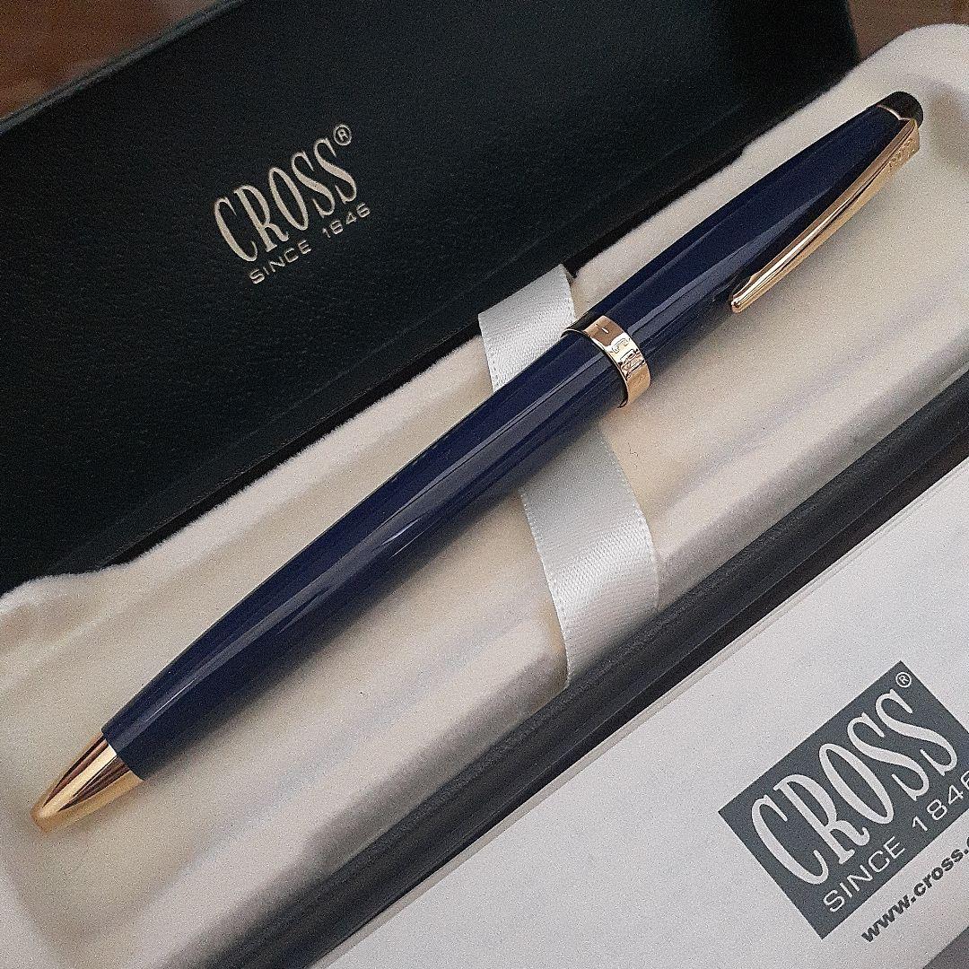 Cross Ballpoint Pen Body Navy with Gold Finish and Case