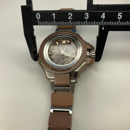 Casio Baby-G Ladies Silver/Brown Radio Solar Watch — Japan Import