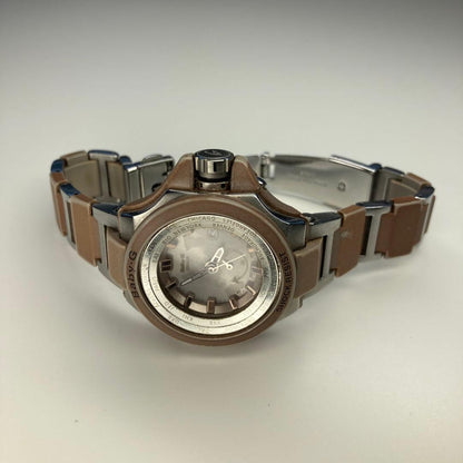 Casio Baby-G Ladies Silver/Brown Radio Solar Watch — Japan Import