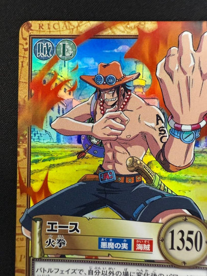 One Piece Ace Hyper Battle Carddass card C531 by Bandai from 2001 Japan import featuring Portgas D. Ace