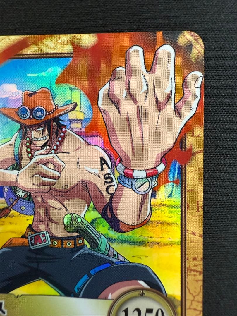 One Piece Ace Hyper Battle Carddass card C531 by Bandai from 2001 Japan import featuring Portgas D. Ace