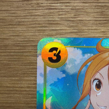 One Piece Monkey D. Luffy OP29 SR Japanese card featuring Nami, model ST29-008, Parallel Promo rarity