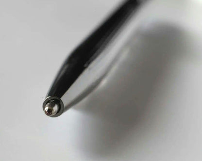 Girosh style gunmetal black chrome twist ballpoint pen with wave-pattern lattice design