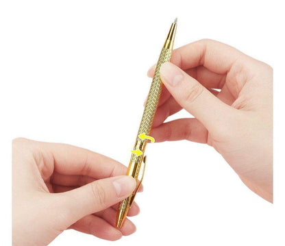 Girosh style gunmetal black chrome twist ballpoint pen with wave-pattern lattice design