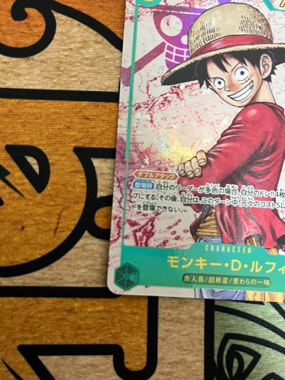 One Piece Monkey D. Luffy SEC Parallel OP13-118 trading card Japan import featuring colorful anime art