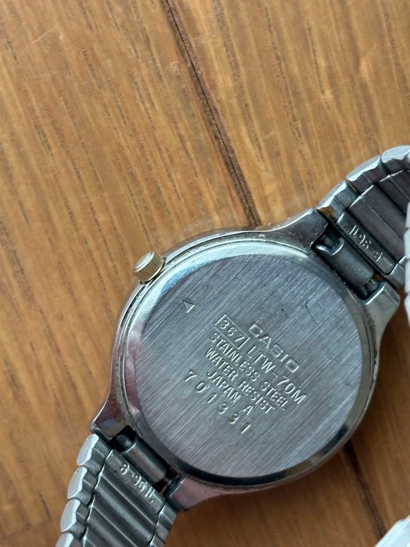 Casio Moonphase Quartz Watch Body Only Silver Belt — Japan Import