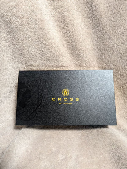 Cross White Ballpoint Pen with Gold Accents in Gift Box