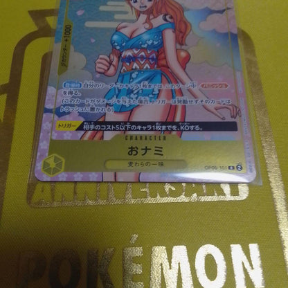 One Piece Card Game Nami R OP06-101 promotional card from Japan in protective sleeve