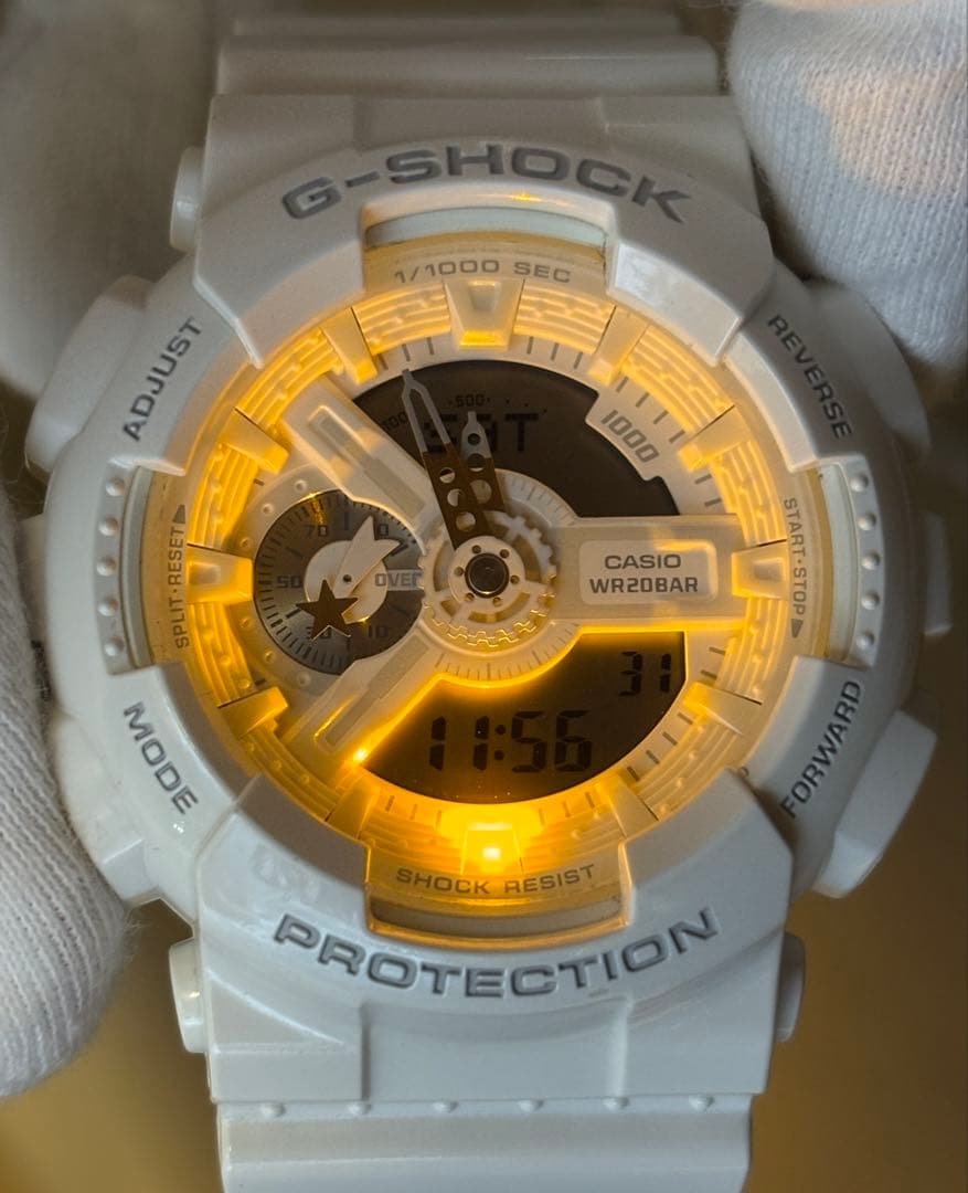 Casio G-Shock Rubber Collection Limited 2017 Watch White Digital Analog Big G