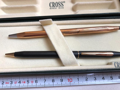 Cross Gold Pen and Black Mechanical Pencil Set
