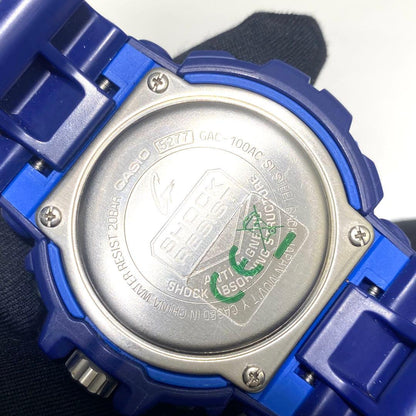 Casio G-Shock Analog Chronograph Watch GAC-100AC Blue Water Resistant Shockproof Japan Import
