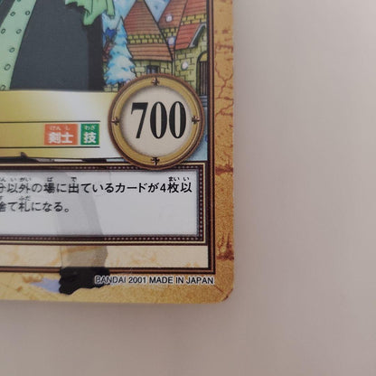 One Piece Carddass Hyper Battle Zoro Ichiki Senselessness card featuring character artwork and card number Ichiki 01
