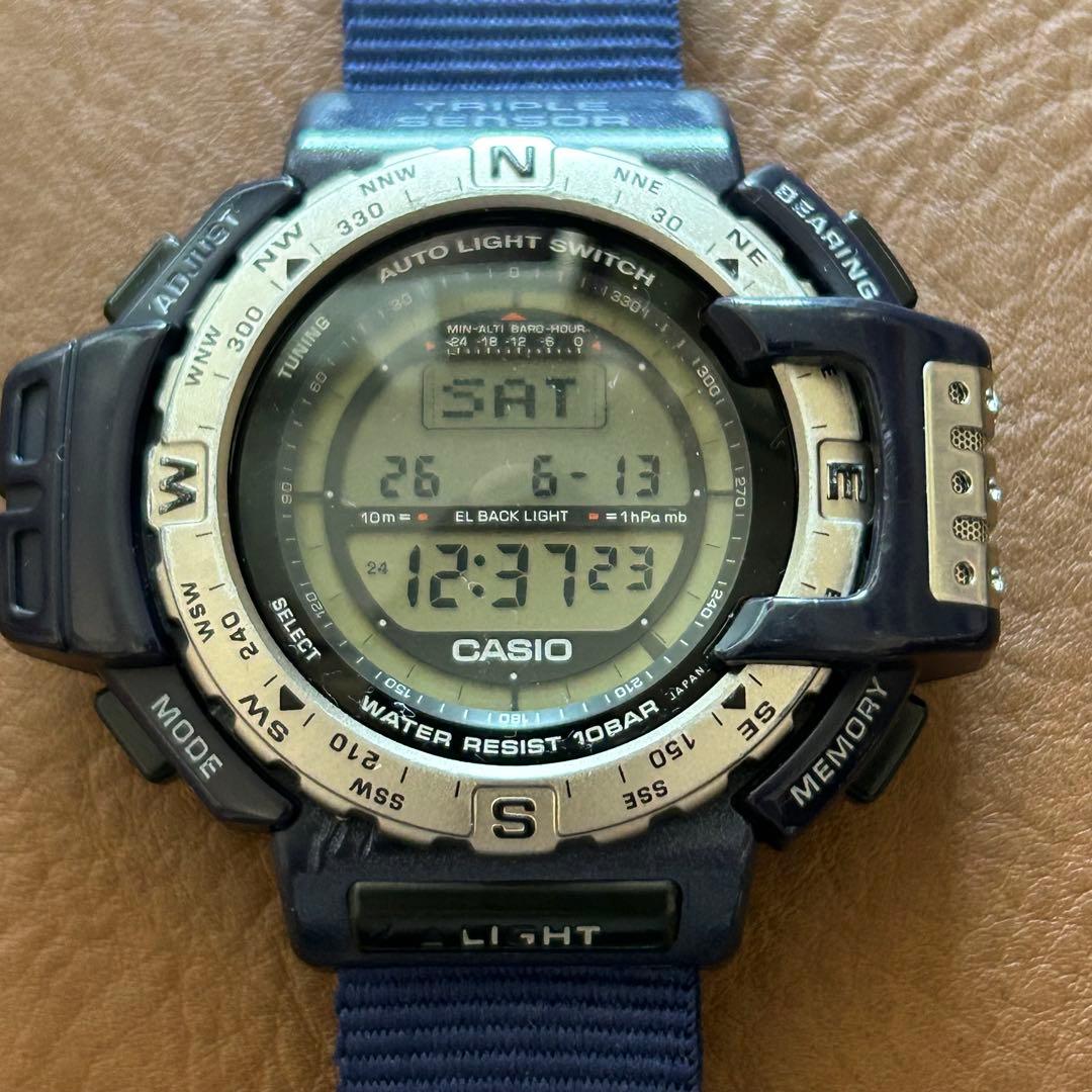 Casio Pro Trek PRT-40 Navy Digital Watch — Japan Import