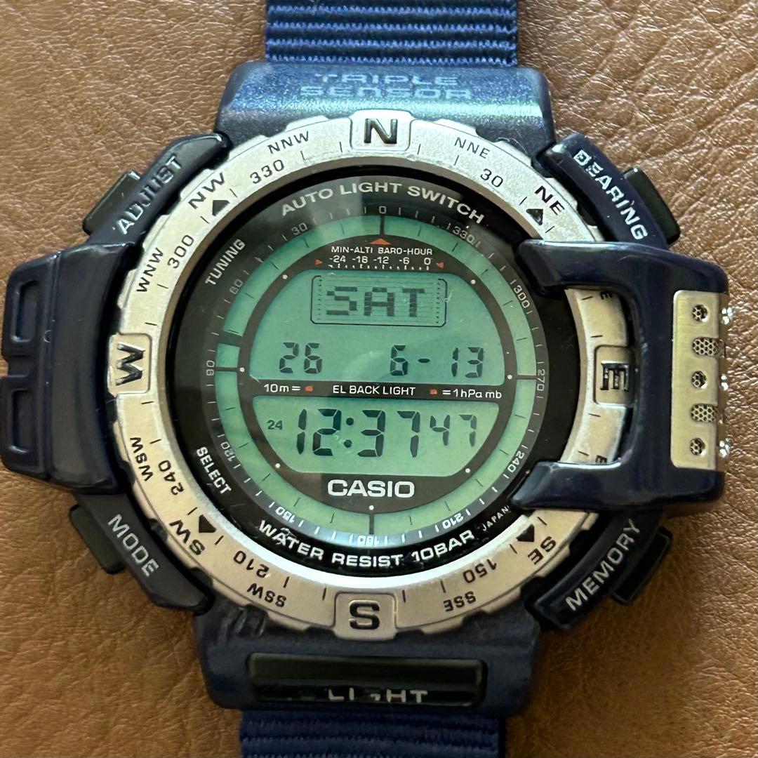 Casio Pro Trek PRT-40 Navy Digital Watch — Japan Import