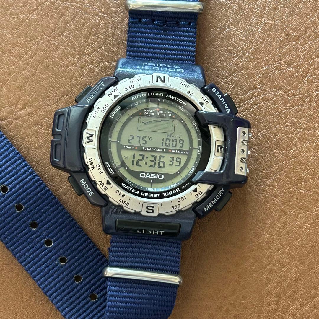 Casio Pro Trek PRT-40 Navy Digital Watch — Japan Import